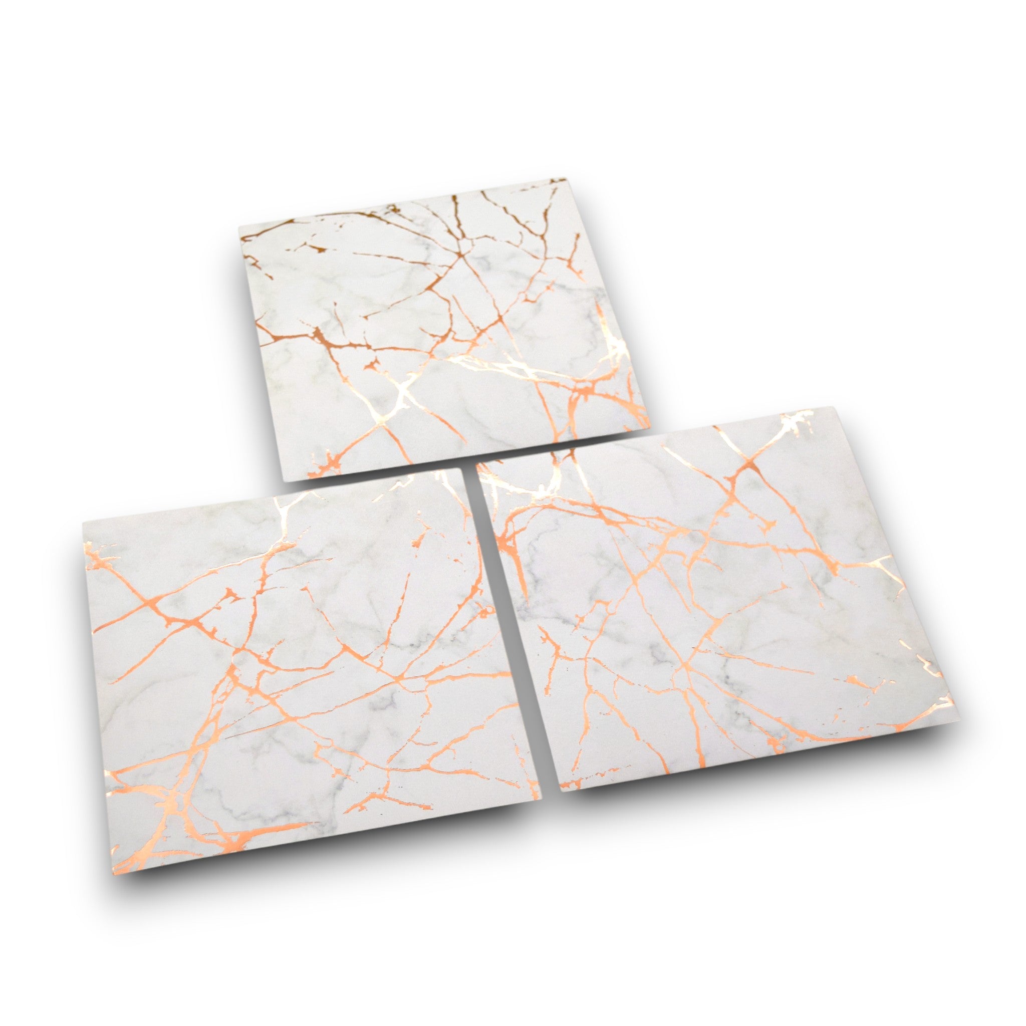 White Marble With Rose Gold - 6x6 Specialty Cardstock